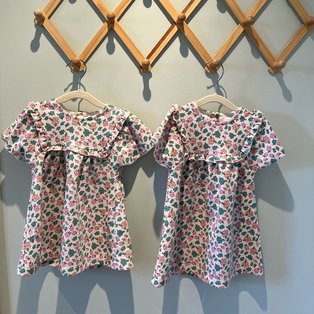 Zara Toddler Dress with Pink and Blue Floral Design